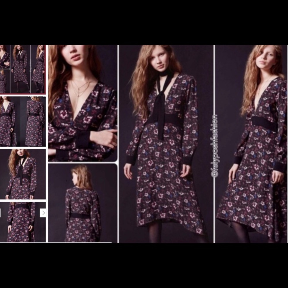 For love & lemons black floral print midi - Picture 7 of 7